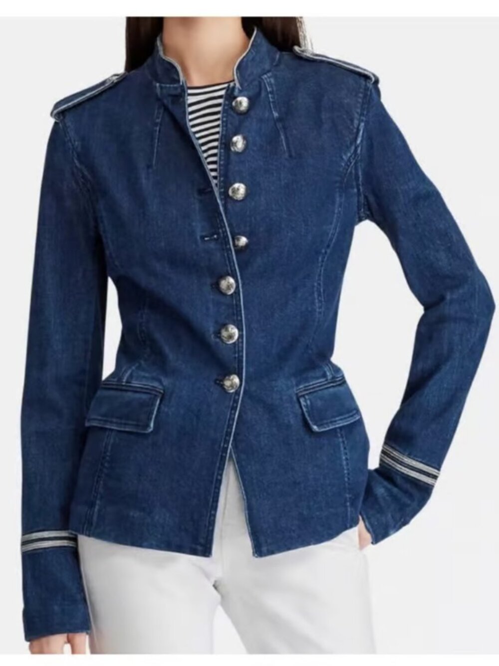 Ralph Lauren Bluestar Military Denim Jean Jacket